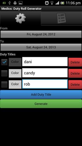 Medics: Duty Roll Generator