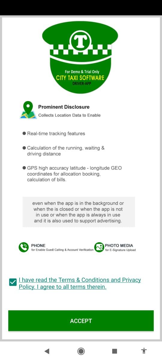 Demo Driver App