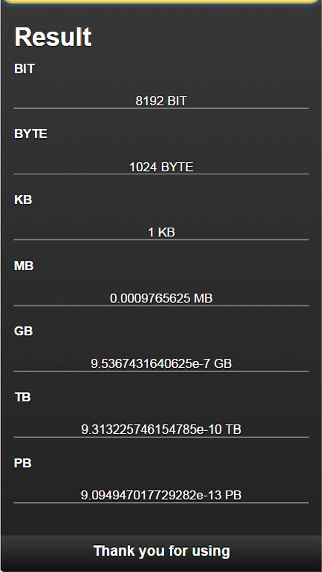 BYTE CONVERTER