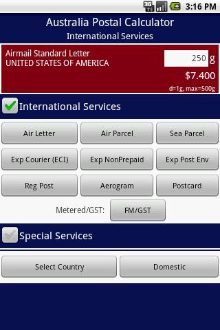 Australia Postage Calculator