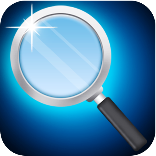 magnifying glass with light