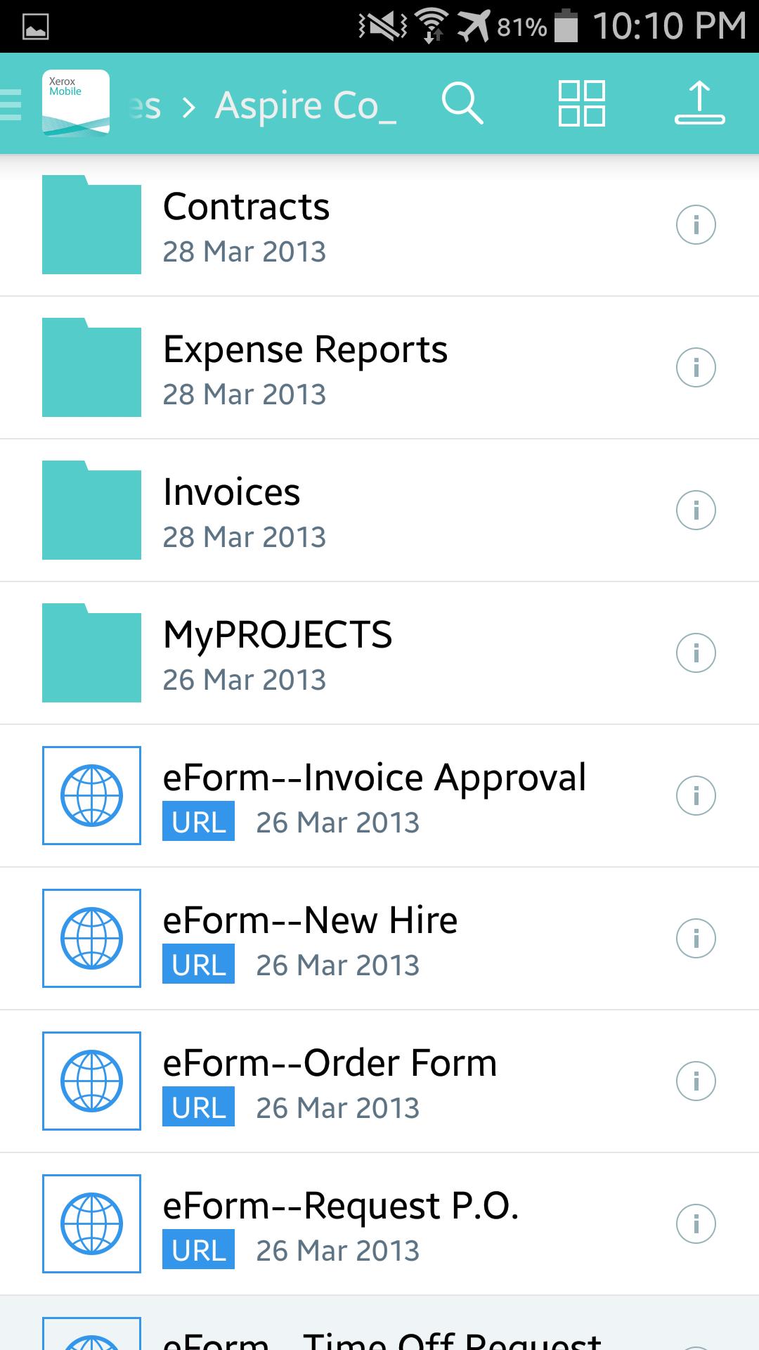 Xerox Mobile for DocuShare