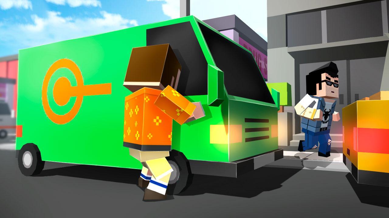 Cube Car Theft Race 3D