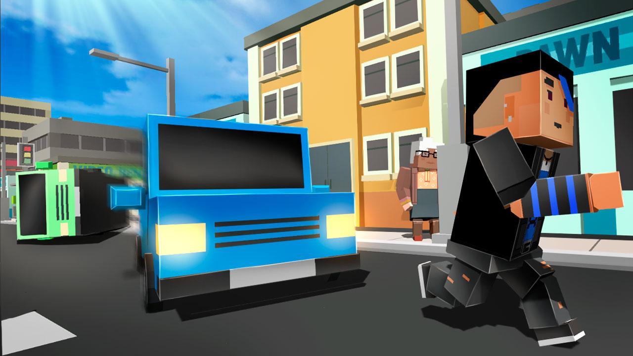 Cube Car Theft Race 3D
