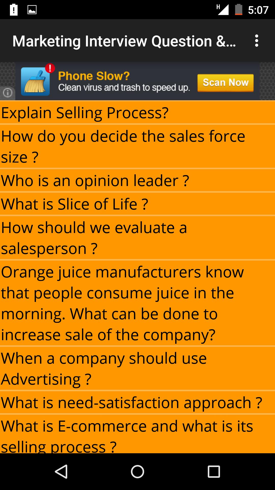 Marketing Interview Questions