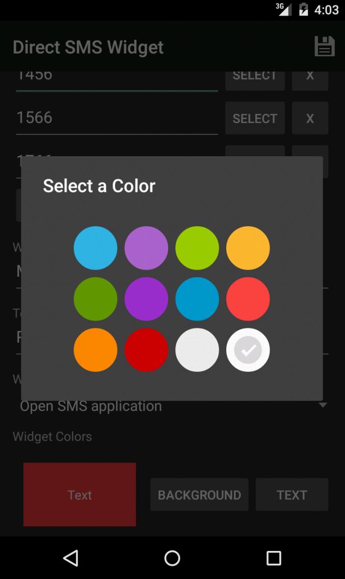 Direct SMS Widget