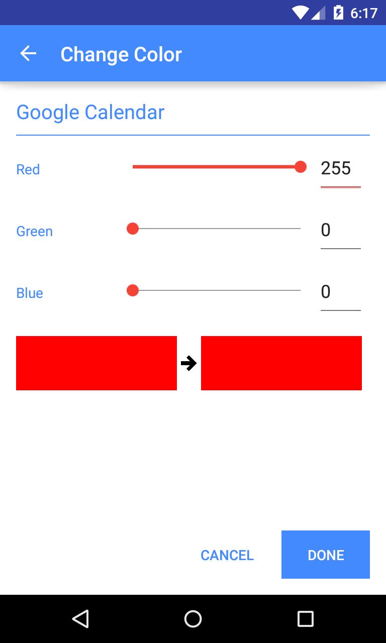 Calendar Colors