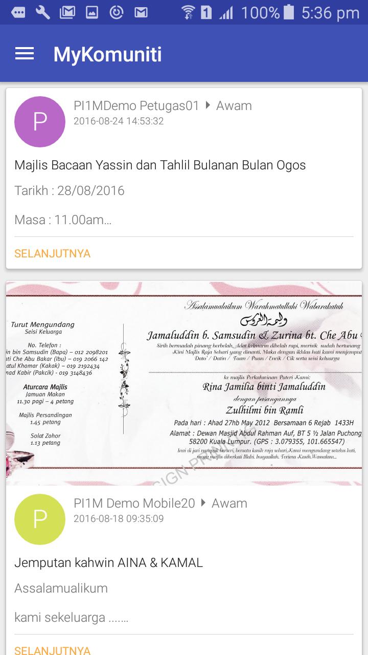 Dashboard Komuniti V3
