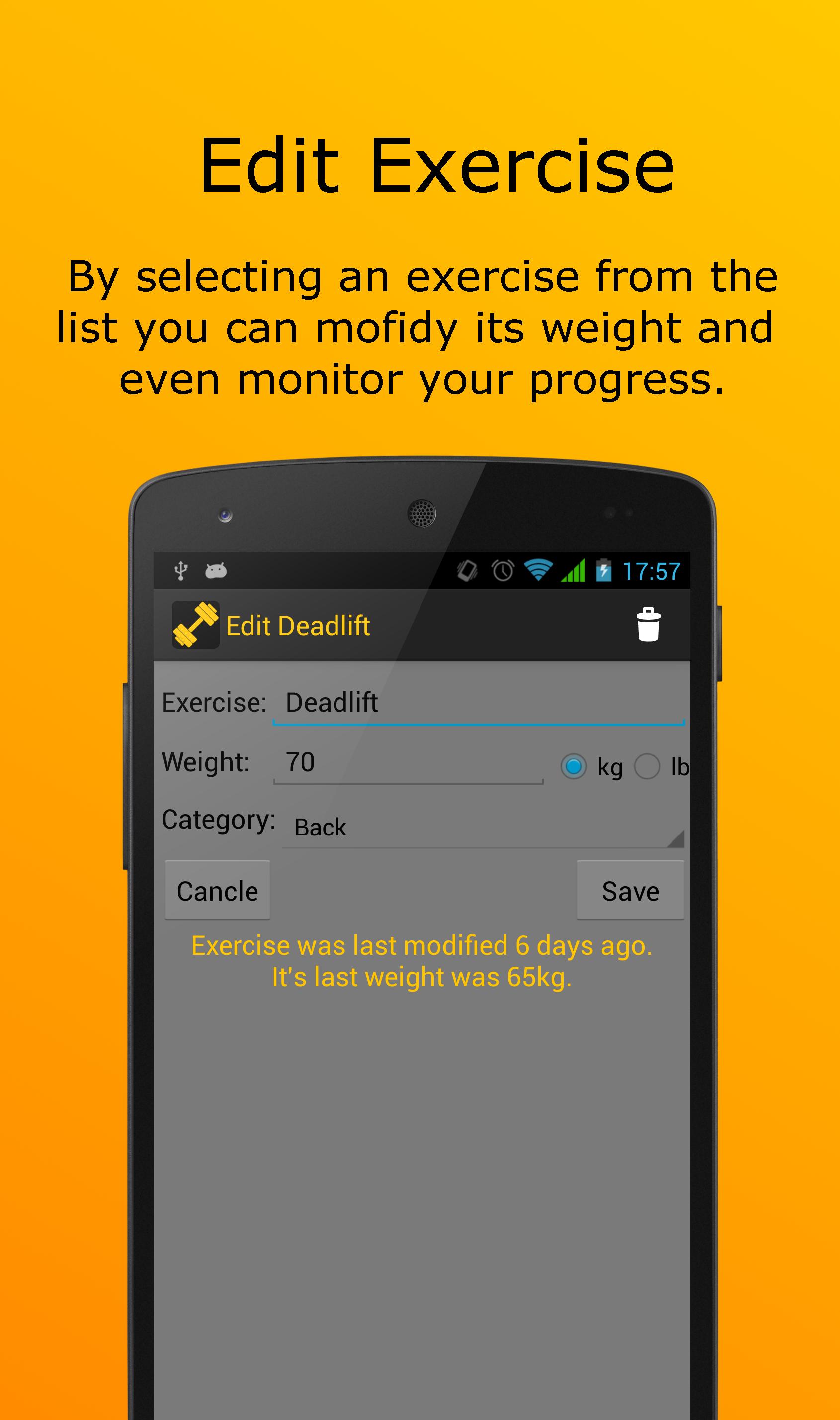 Weights Tracker