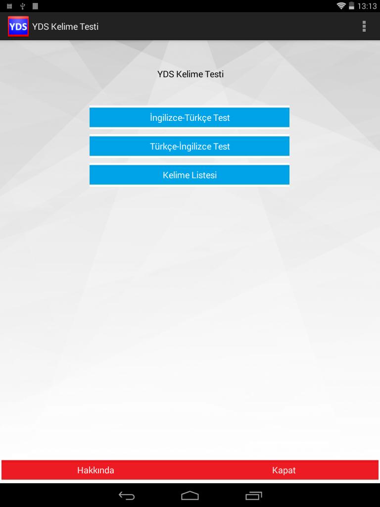 YDS Kelime Testi