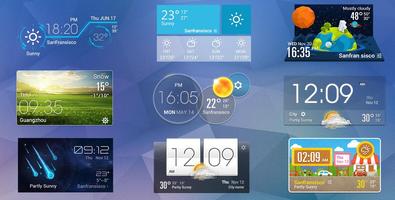 daily weather report clock