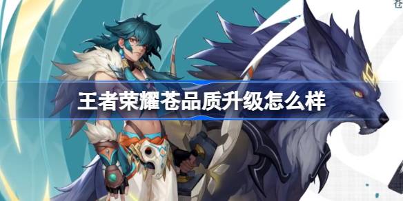 王者榮耀蒼品質升級怎麼樣