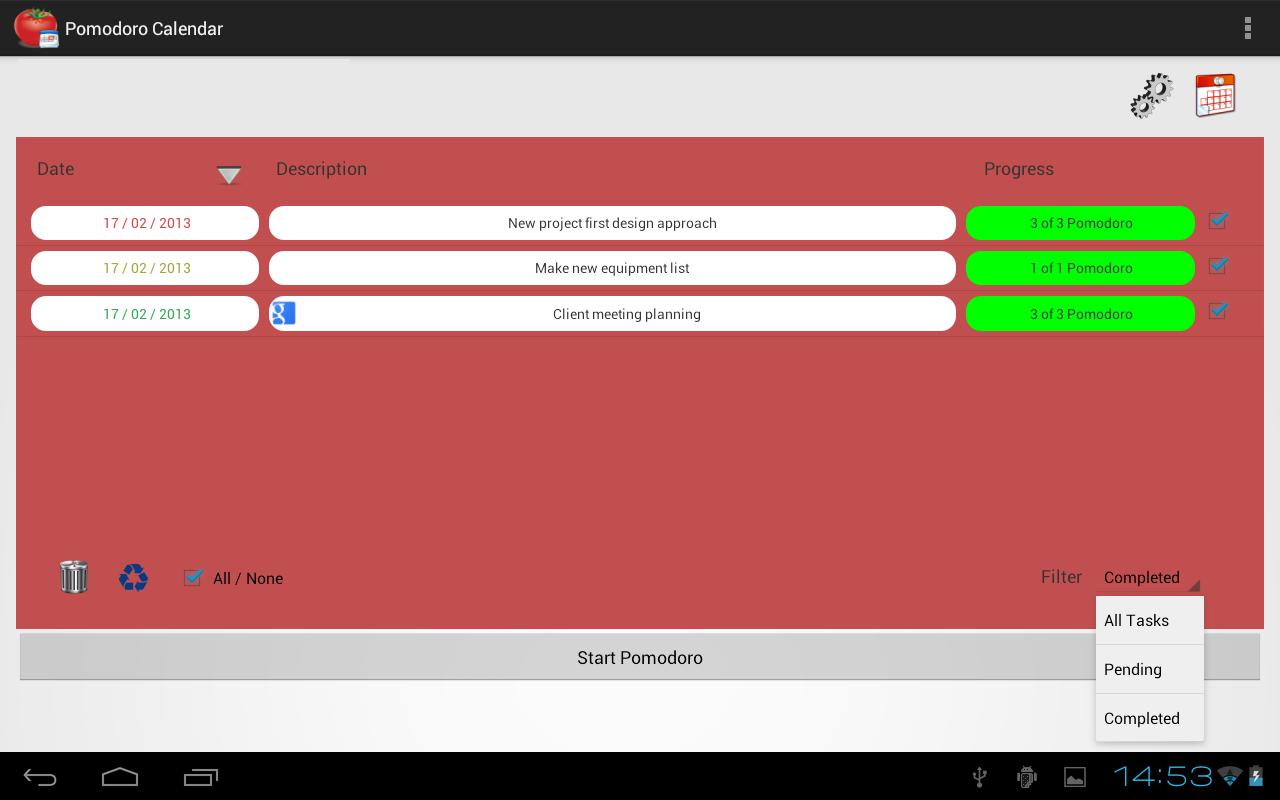 Task Timer Calendar