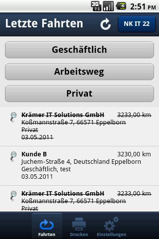 KFZ-Fahrtenbuch Mobile