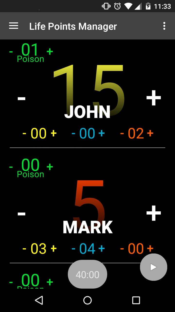 Life Points Manager