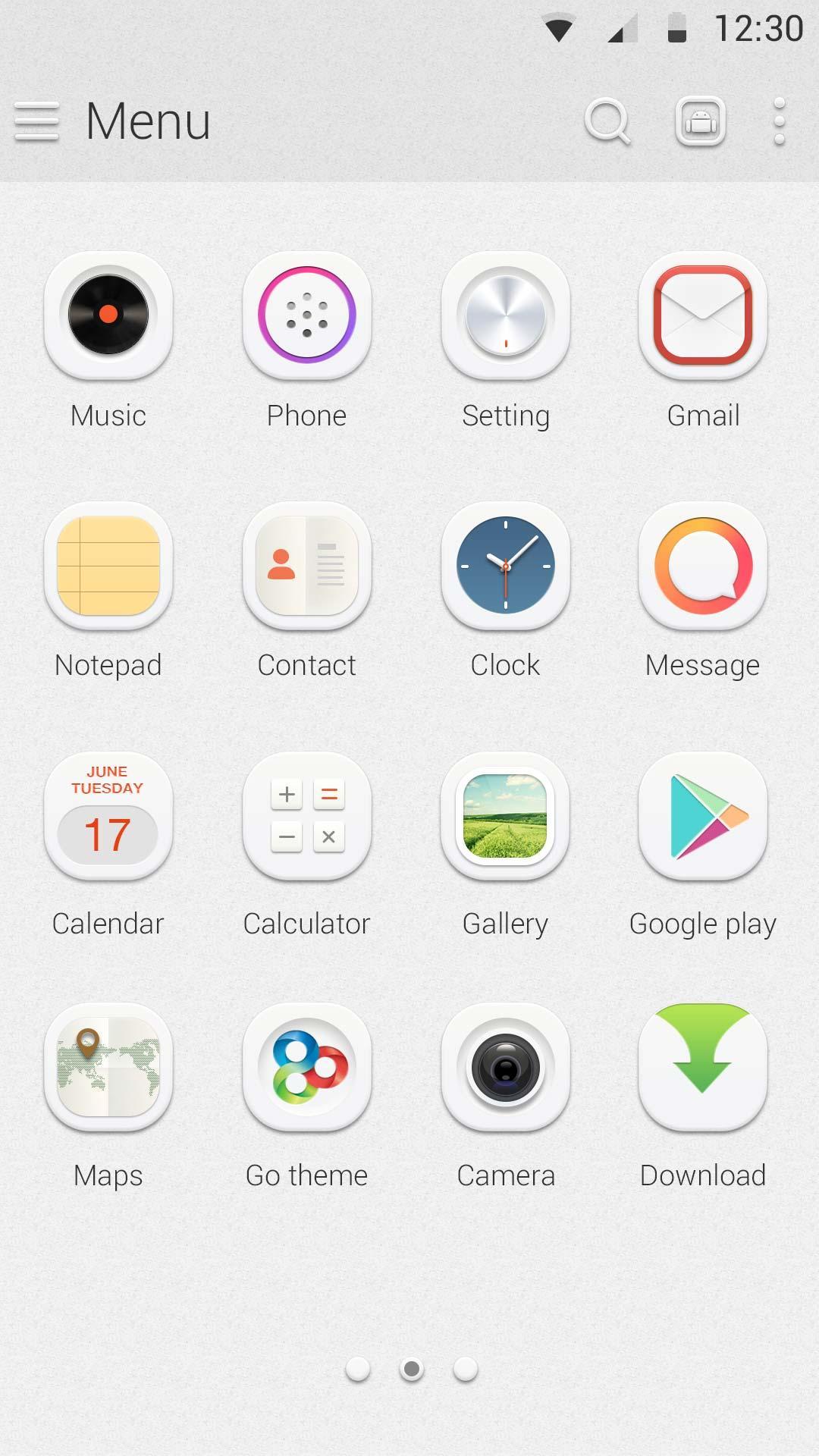 Simple Gray GO Launcher Theme