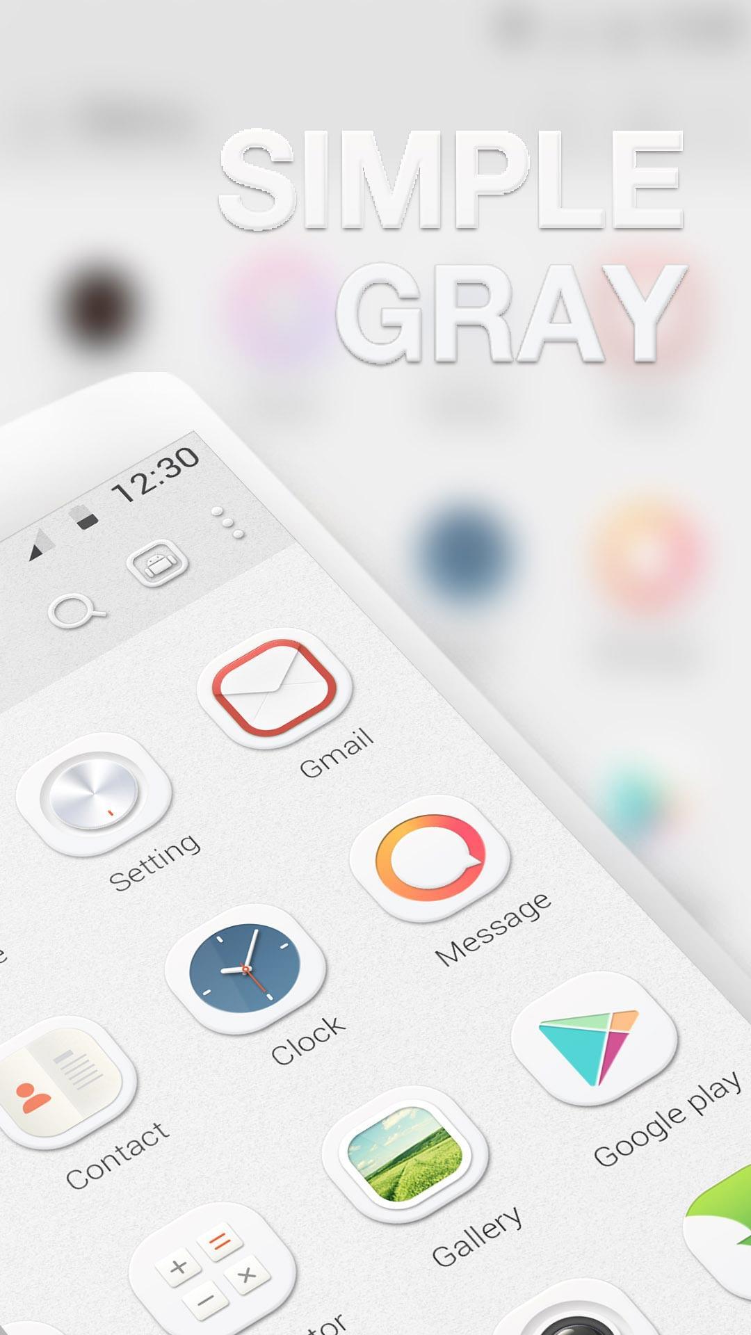 Simple Gray GO Launcher Theme