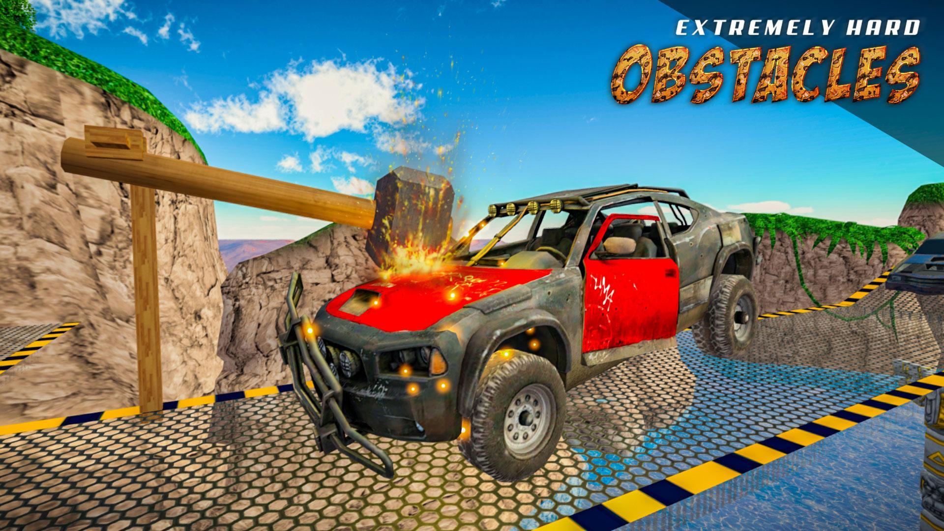 Accident Car Flying Stunts Tricky Car Driving Game
