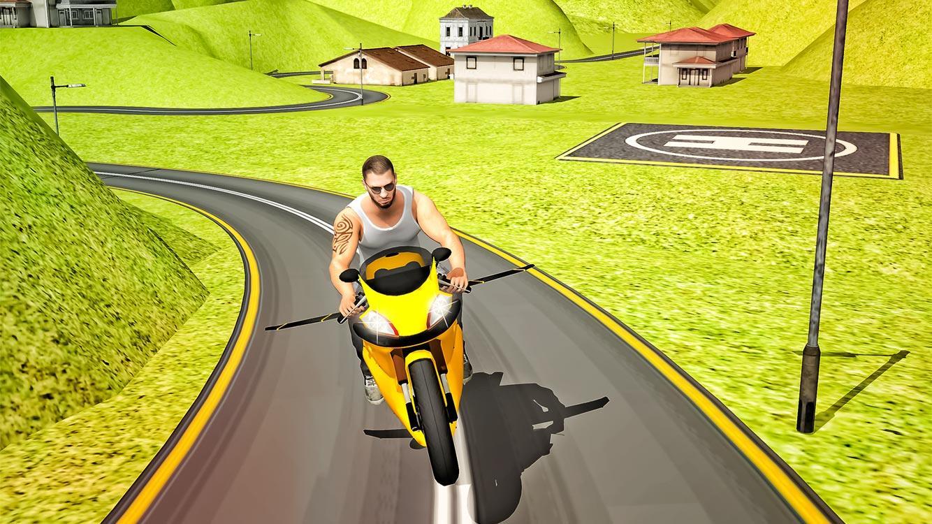 Flying Moto Racer 3d