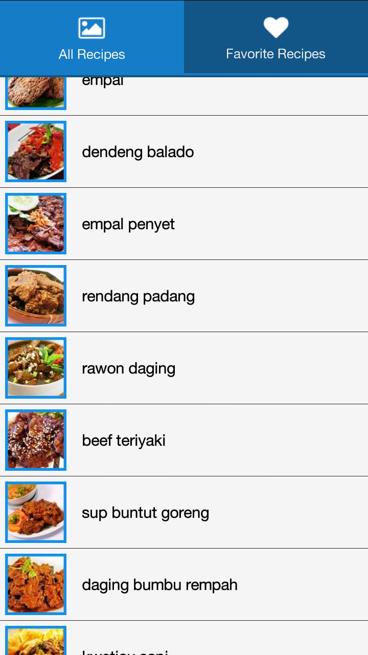 Resep Daging Pilihan