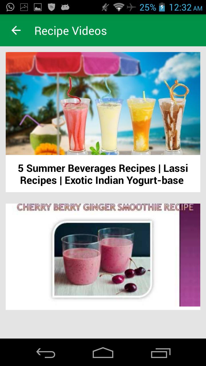 Beverage Recipes - Juice App