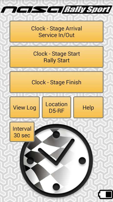 Rally Checkpoint Clock