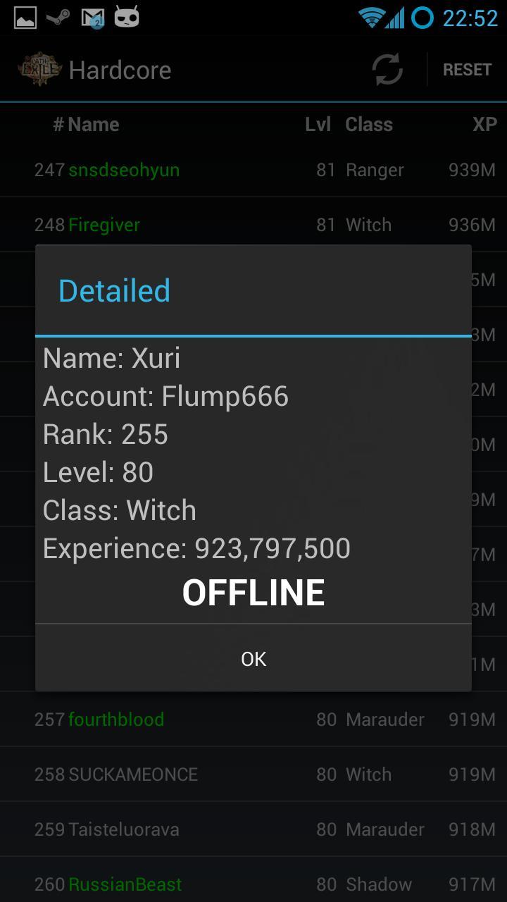 Path of Exile Statistics