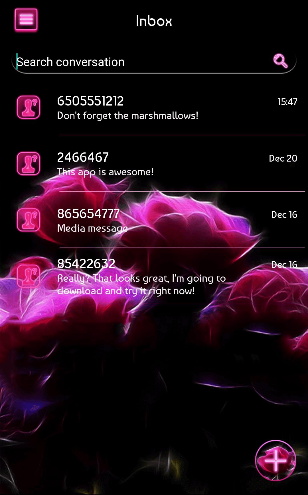 Neon Roses SMS
