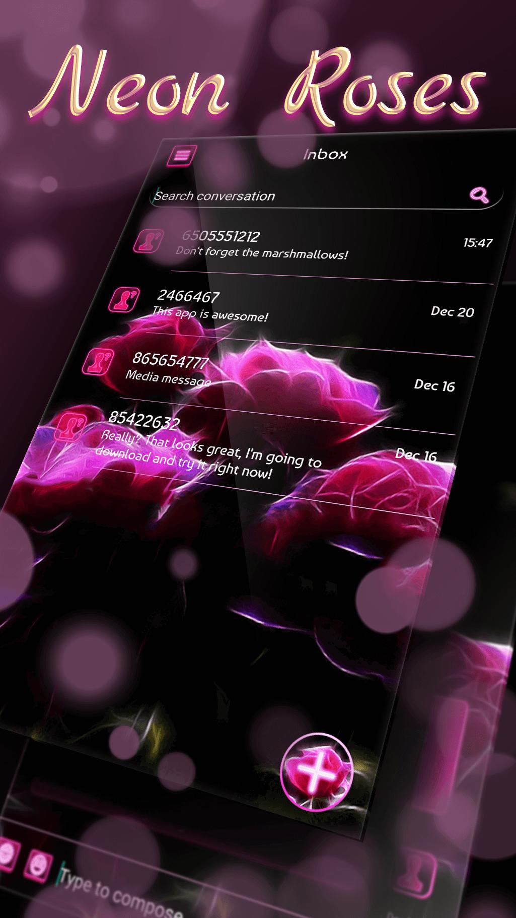 Neon Roses SMS