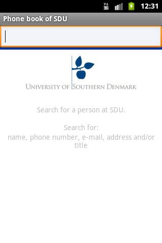 Phone book of SDU
