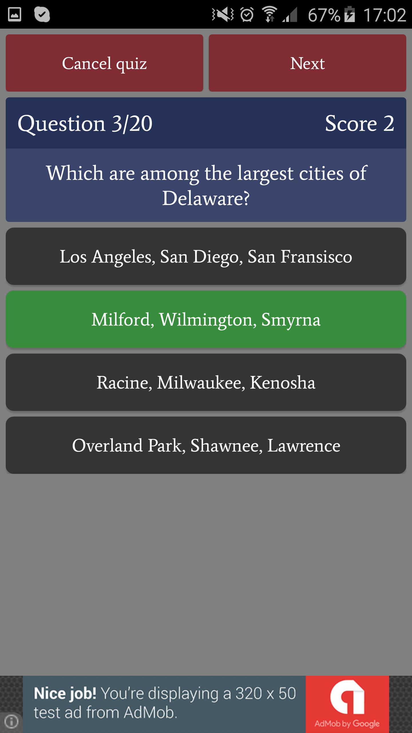 US States Quiz Free