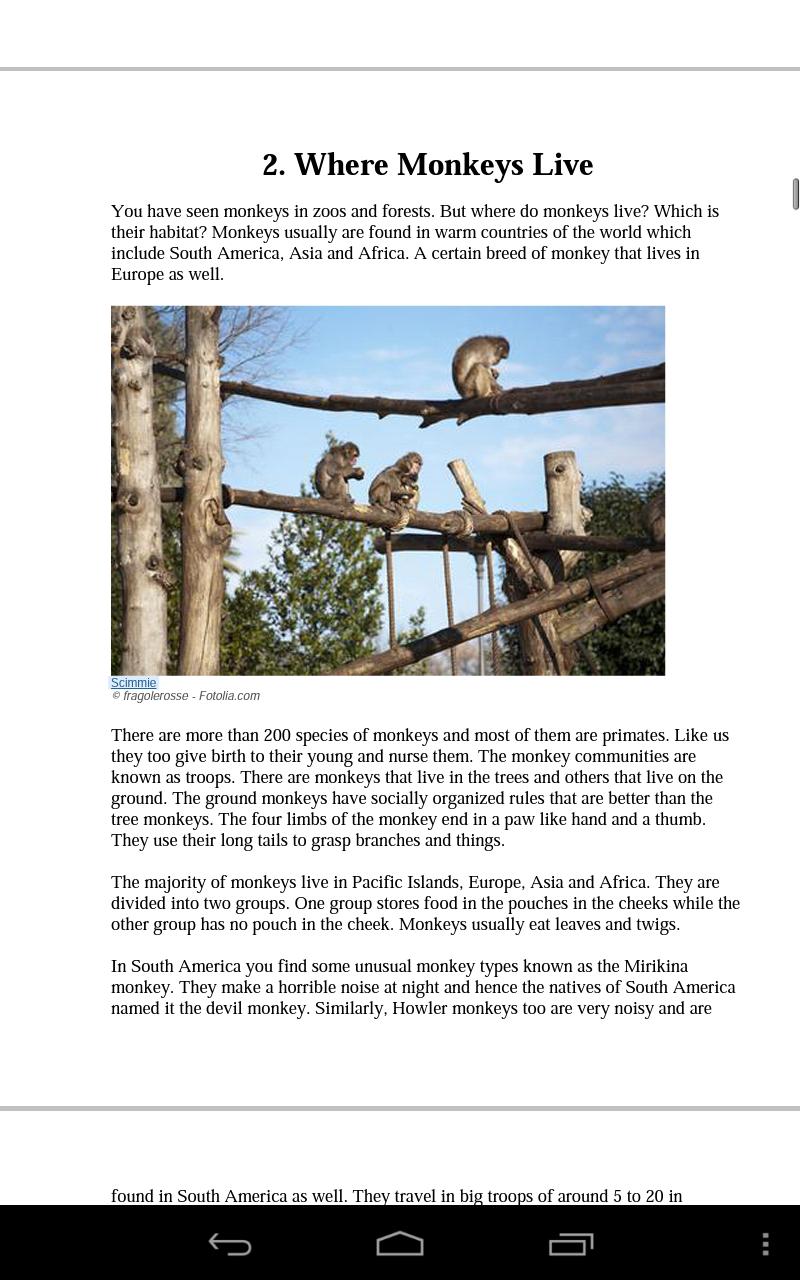 Monkeys For Kids - Animal Apps