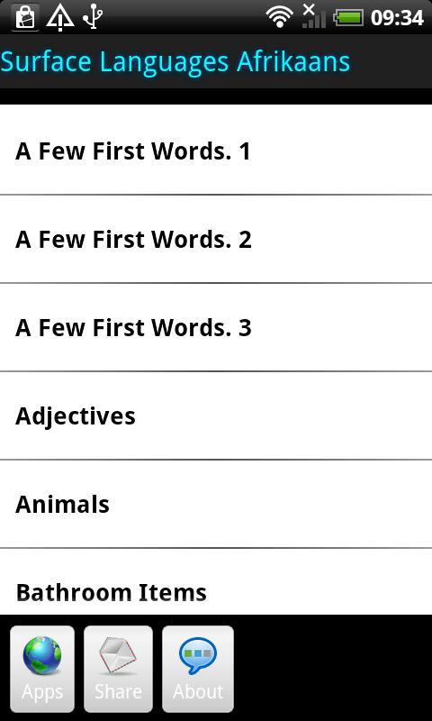 Surface Languages Afrikaans