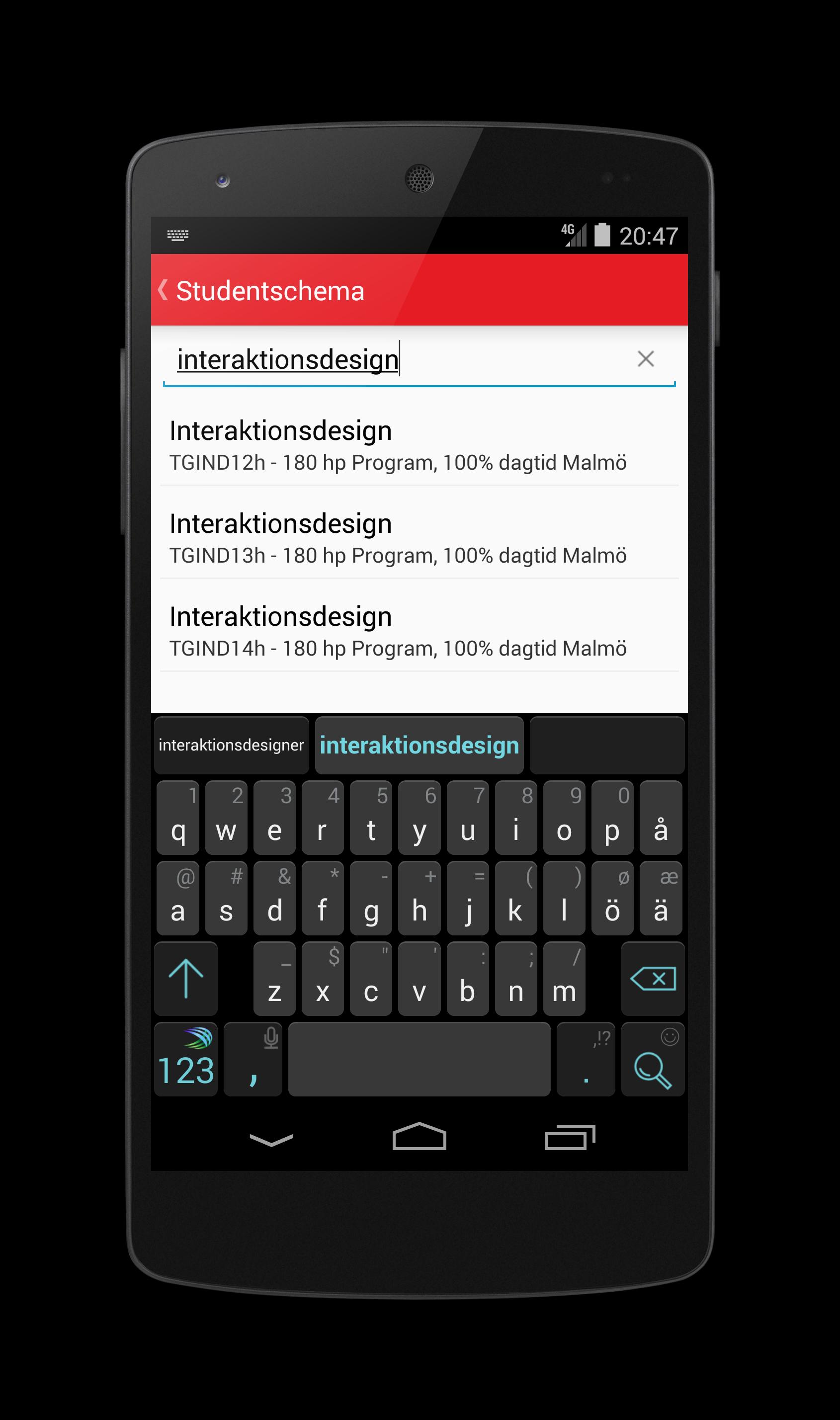 MAH Student Schedule