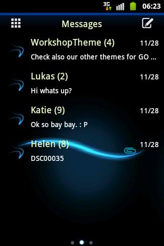 Blue Simple Theme GO SMS