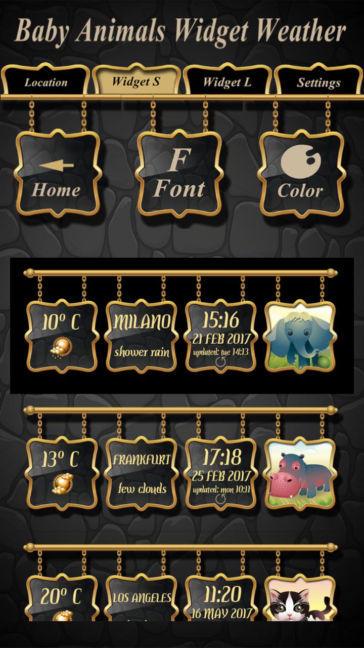 Baby Animals Widget Weather