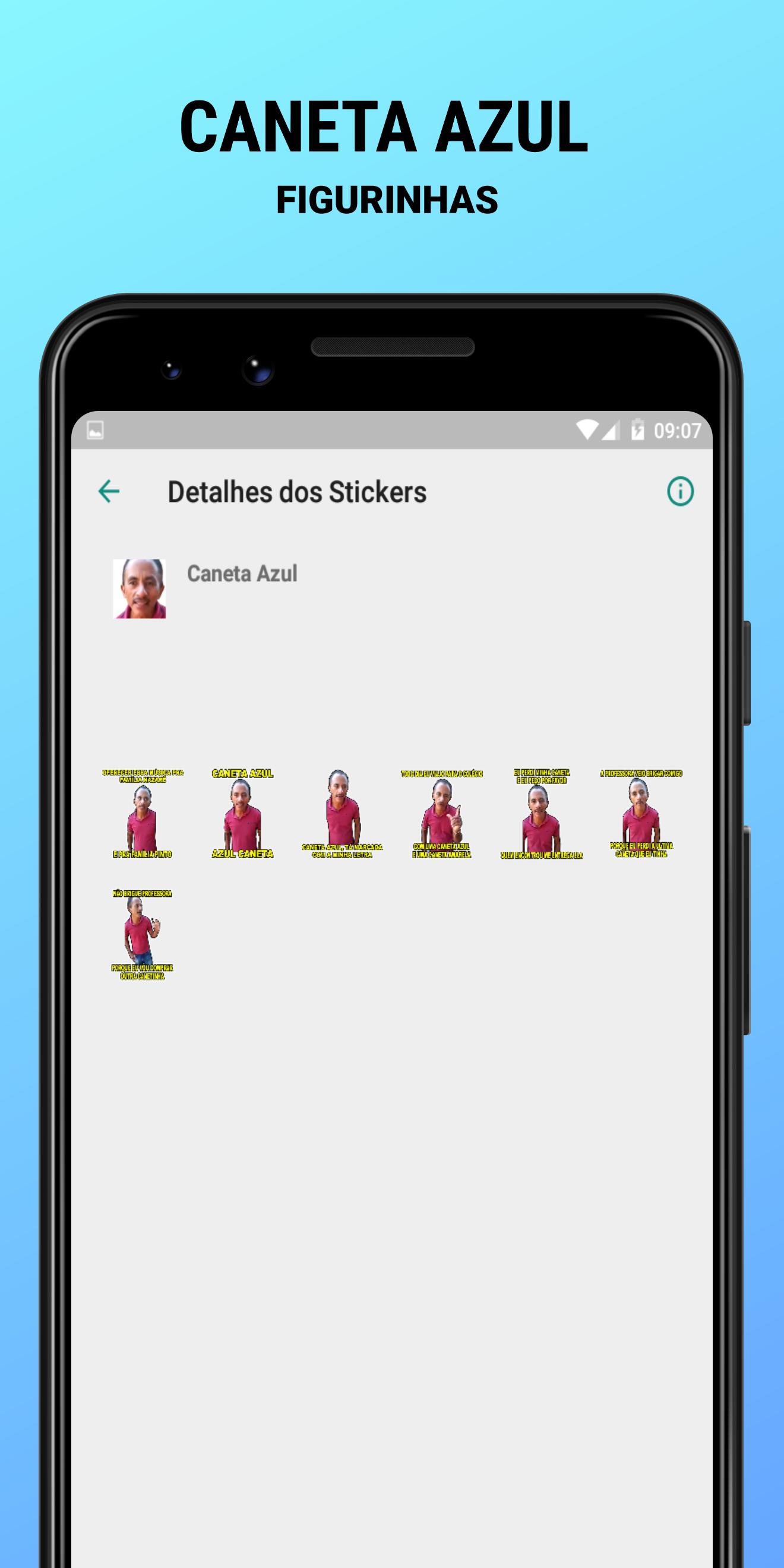 Caneta Azul Stickers