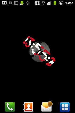 3D Clock DENMARK FLAG LWP