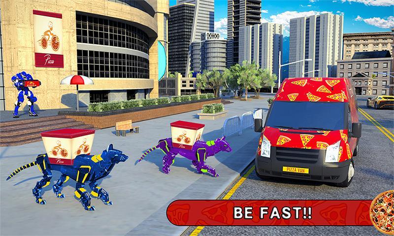Robot Dog Pizza Delivery : Robot Games