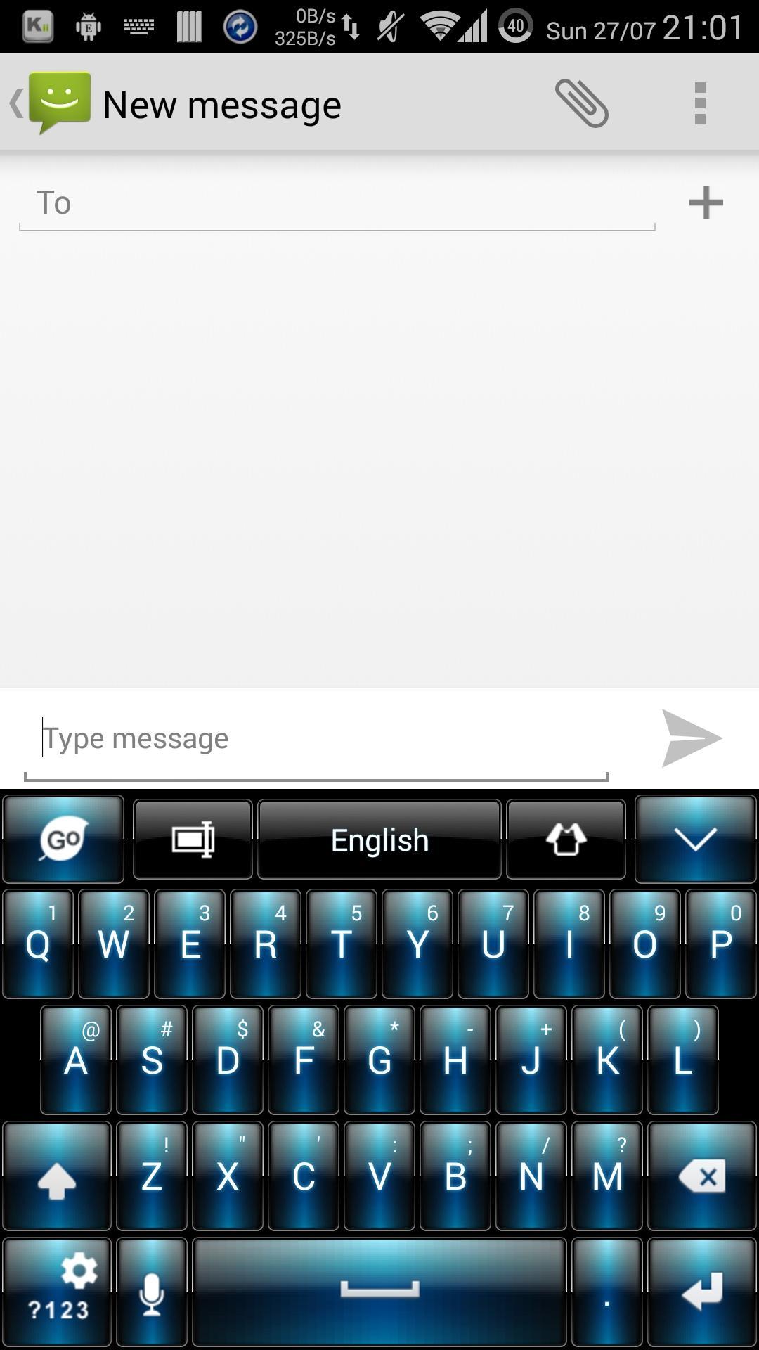 Blue Theme Skin for GO Keyboar