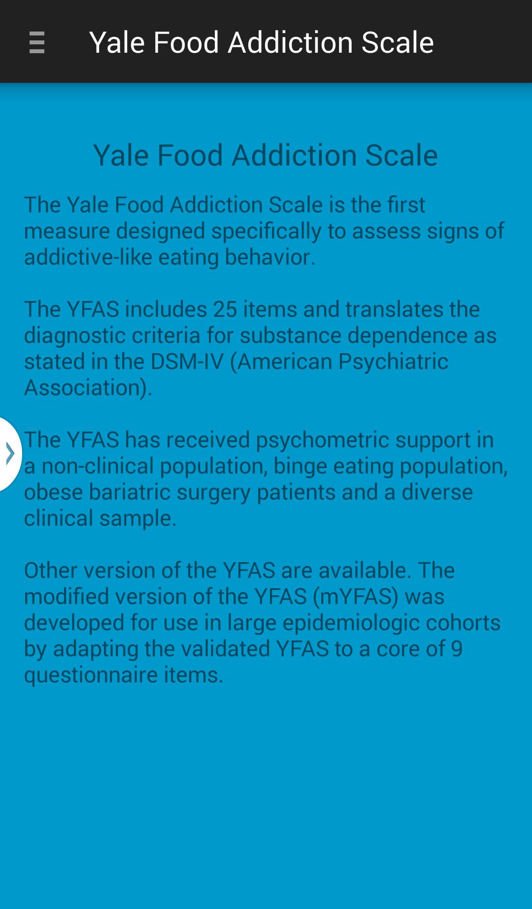 Yale Food Addiction Scale