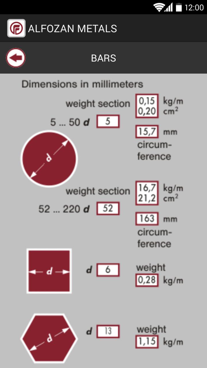 Alfozan Steel Sections App