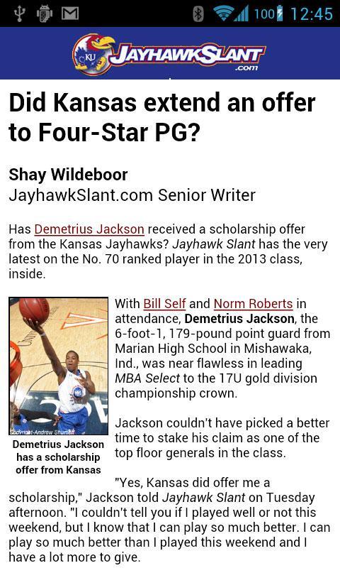 Jayhawk Slant Mobile