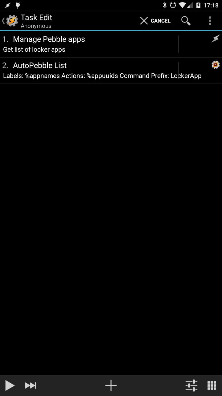 Tasker App Manager for Pebble