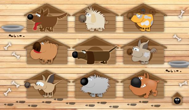 Animated puzzles dog
