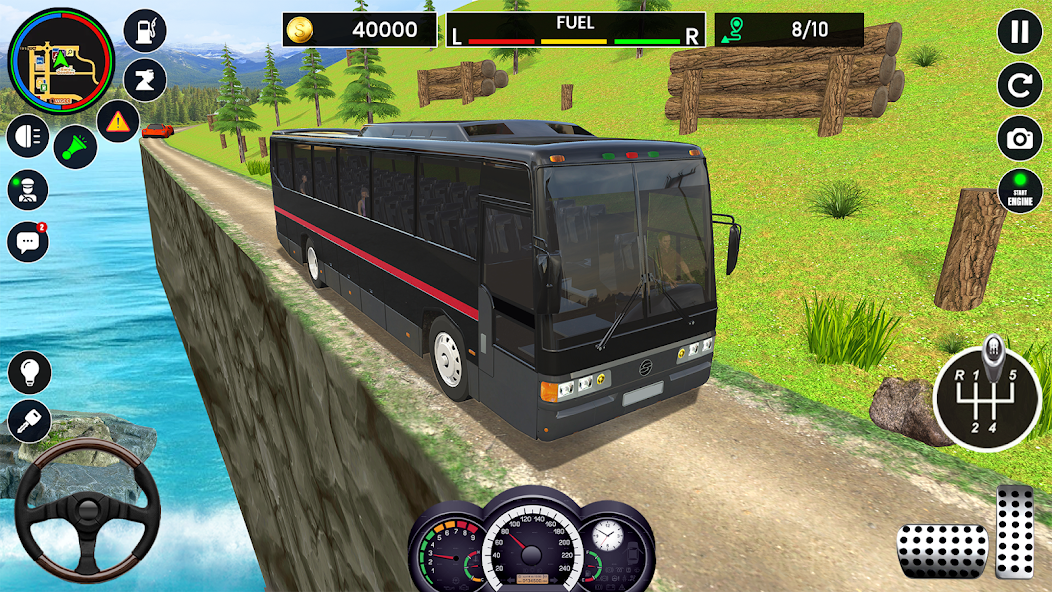 Mountain Road Bus Diving Game