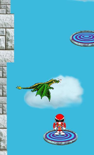Flying red rangers jump game