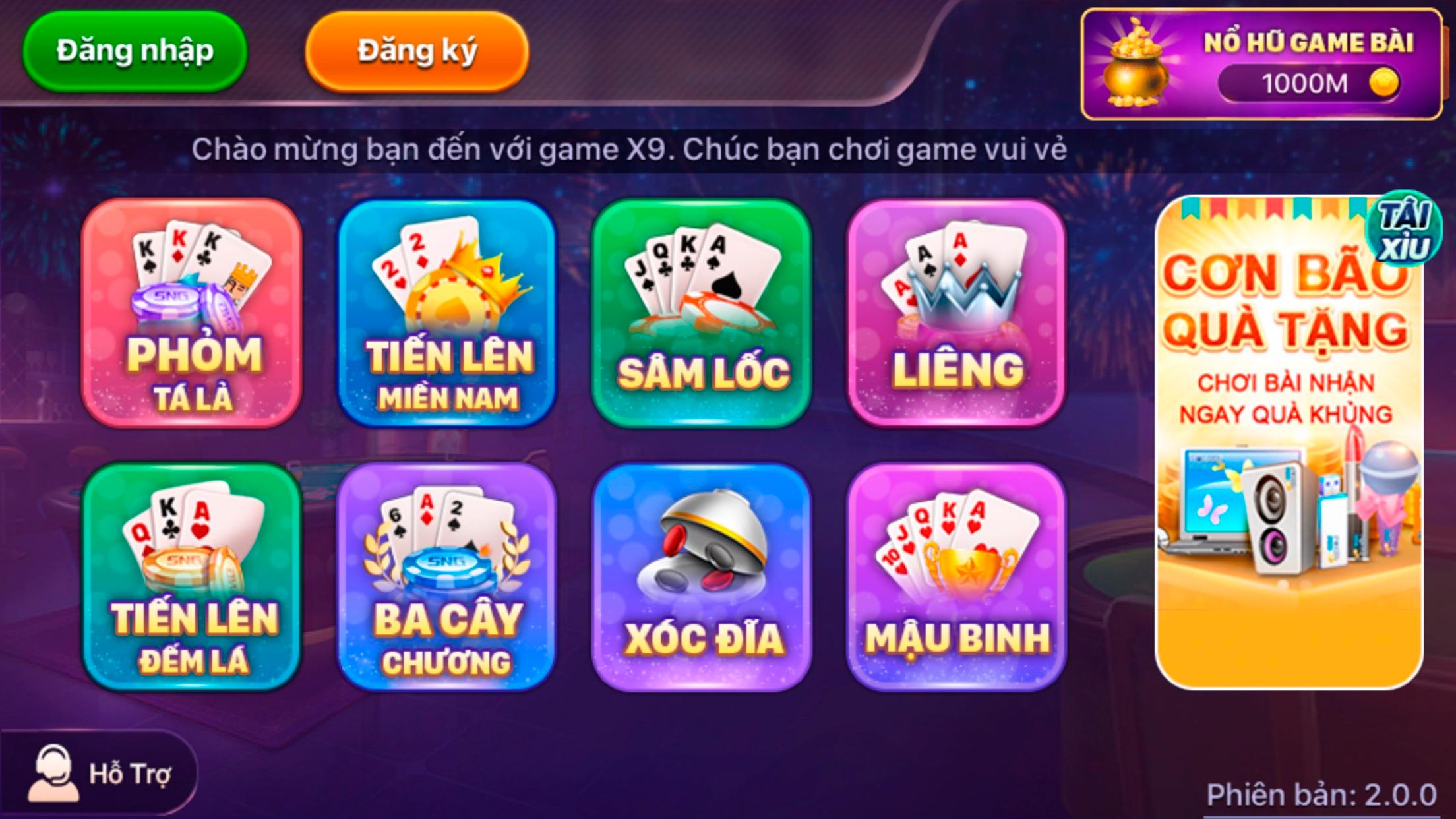 X9 - game danh bai doi thuong