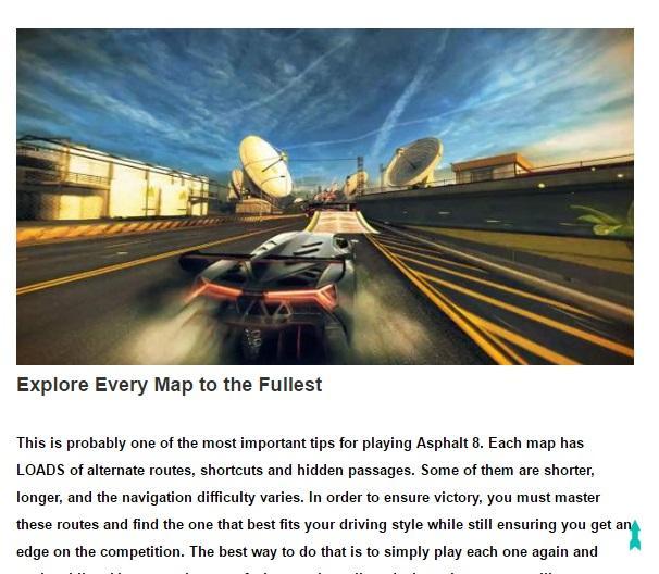 Asphalt 8 tips and cheats