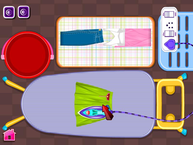 Ironing clothes girls games